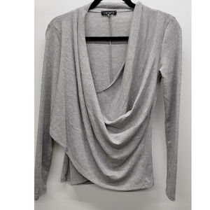 1.State Womens Cross Front Knit Top